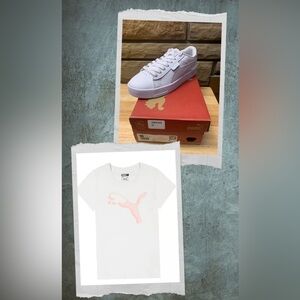 Girls Puma Sneakers w/FREE t-shirt